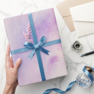 Papier Cadeau Lilac Twilight : Aquarelle Enchantement de l'hiver