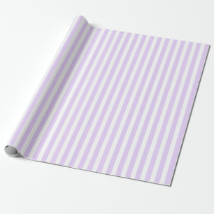 Papier Cadeau Lilac violet et blanc bonbons rayures