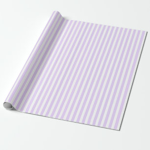 Papier Cadeau Lilac violet et blanc bonbons rayures