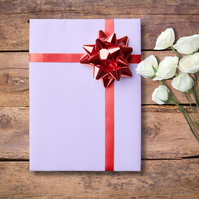 Papier Cadeau Lilas Pastel Uni | Classique | Élégant (Créateur téléchargé)