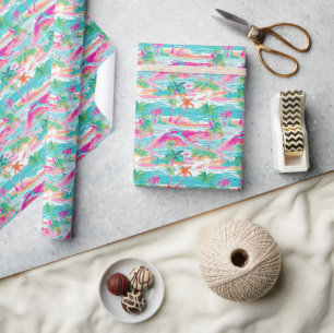 Papier Cadeau L'île tropicale de Palm Beach