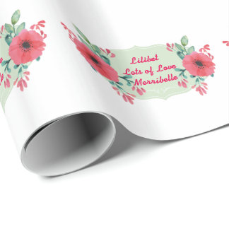 Papier Cadeau Lilibet Nommé Enveloppe Cadeau - divers designs