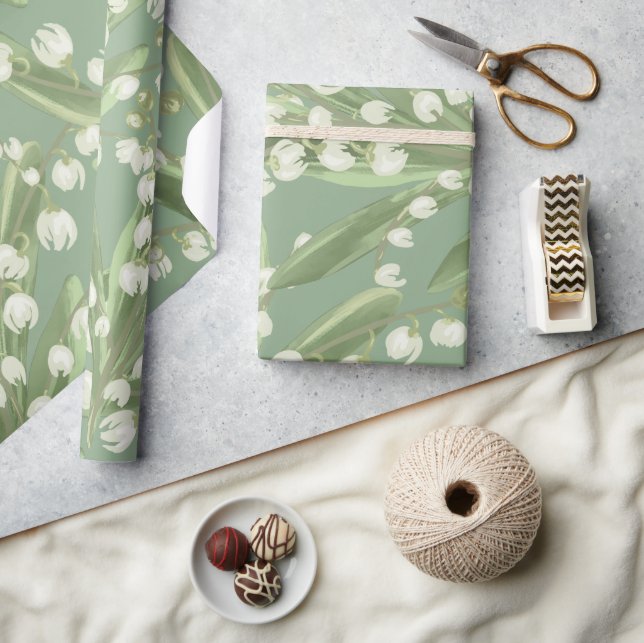 Papier Cadeau Lily de la vallée Floral (Artisanat)