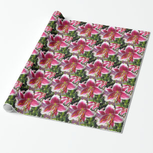 Papier Cadeau Lily fuchsie fleur fuchsie fleur tropicale