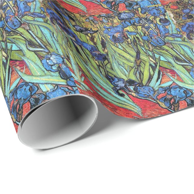 Papier Cadeau L'impressionisme Van Gogh irise des fleurs (Coin rond)