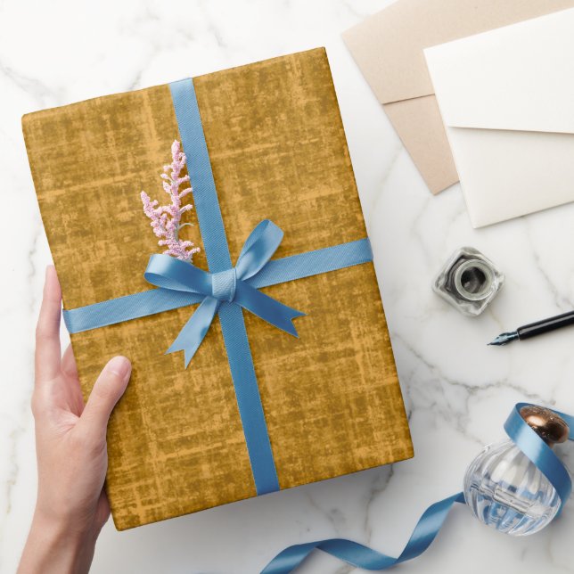 Papier Cadeau Lin jaune foncé (Cadeaux)
