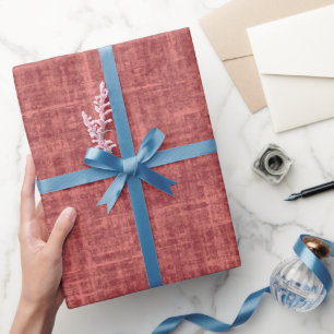 Papier Cadeau Lin Linceul Rouge Foncé
