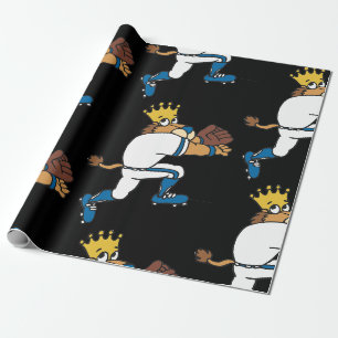 Papier Cadeau Lion Baseball Player Envelopper du papier