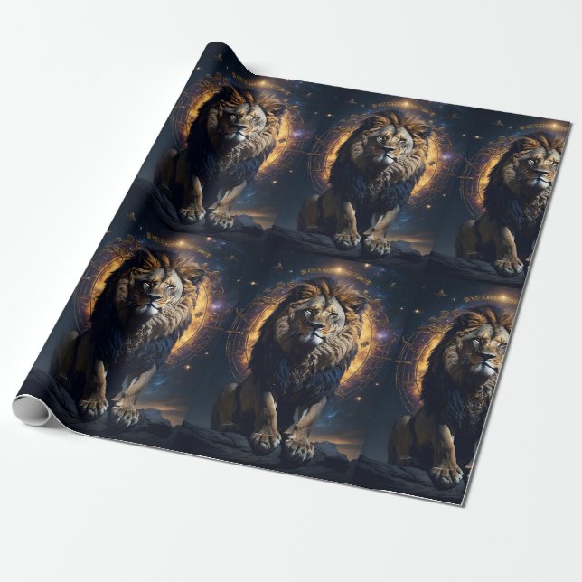 Papier Cadeau Lion de Juda chrétien Jésus Christ Foi (Déroulé)