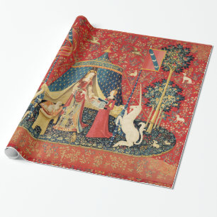 Papier Cadeau Lion D'ENFANCE ET D'UNICORN, Fleurs D'Imaginaires,