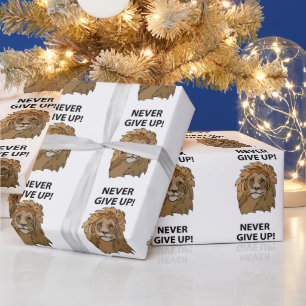 Papier Cadeau Lion n'abandonne jamais le lion
