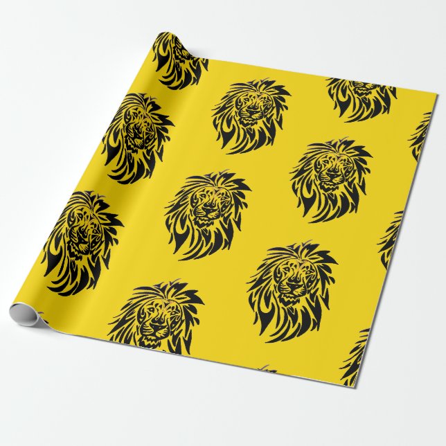 Papier Cadeau Lion - Wrapping paper (Déroulé)