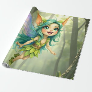 Papier Cadeau Liora la fée de la forêt –Compagne féerique enchan