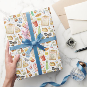 Papier Cadeau Liste de contrôle pour l'enterrement de vie de gar