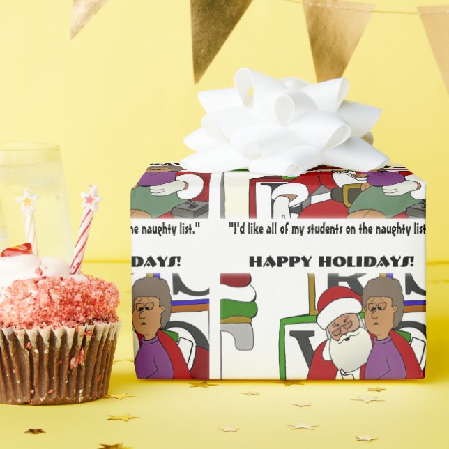 Papier Cadeau Liste de vilains (Fête d'anniversaire)