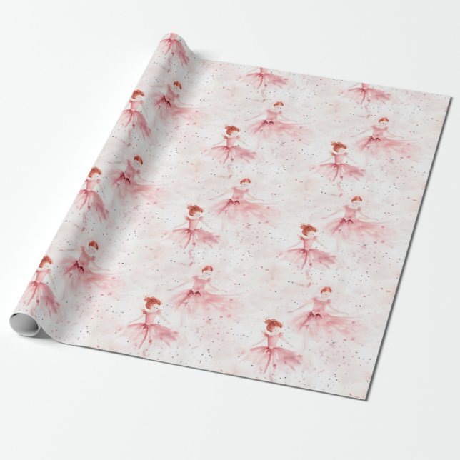 Papier Cadeau Little Ballerina #8 - Read Head Girl (Déroulé)