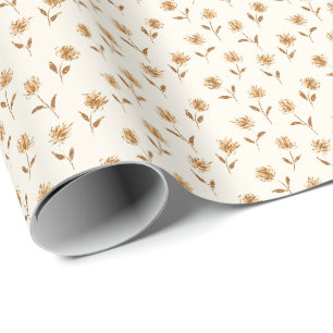 Papier Cadeau Little Budding Queen Annes - Cottage core motif.