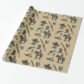 Papier Cadeau Little Cowboys & Wild West Kids Wrapping Paper – B