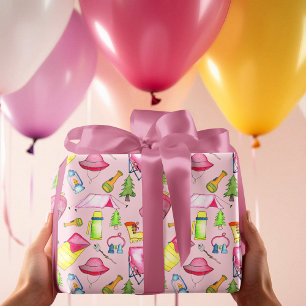 Papier Cadeau Little Girl One Happy Camper First Birthday Party