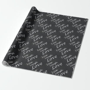 Papier Cadeau Live Laugh Love