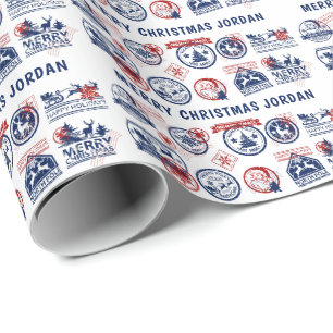 Papier Cadeau Livraison de Noël Santa Clause Pôle Nord Express