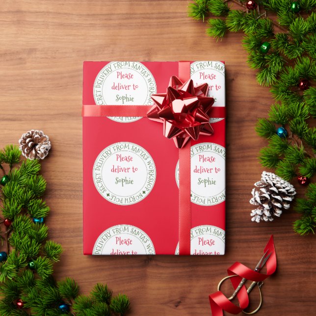 Papier Cadeau Livraison secrète de Père Noël cadeau de Noël (Cadeau de vacances)