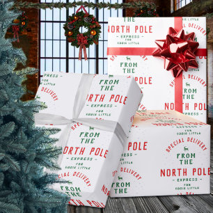 Papier Cadeau Livraison spéciale du pôle Nord Ajouter un nom