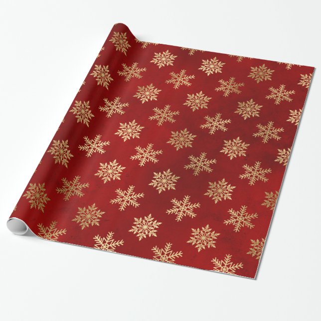 PAPIER CADEAU LIVRE D'ÉPAISSEMENT DE NOËL ROUGE DE LUXE (Déroulé)