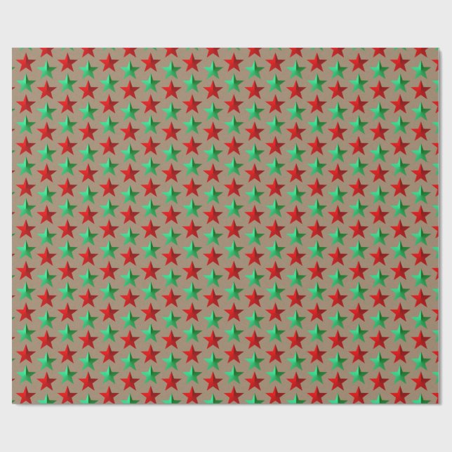 Papier Cadeau Livre rouge rouge brillant Kraft Rustique (Plat)