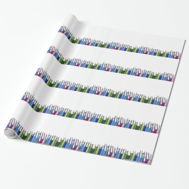 Papier Cadeau Livres colorés (Déroulé)