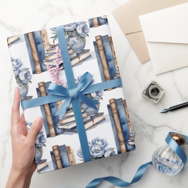 Papier Cadeau Livres et fleurs (Cadeaux)