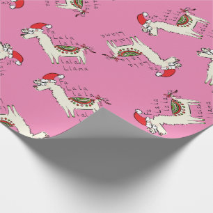Papier Cadeau Llama Cute Drôle Noël Vacances
