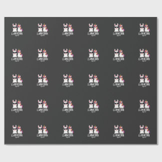 Papier Cadeau Llamacorn Squad Drôle de Licorne Llama Squad Noël