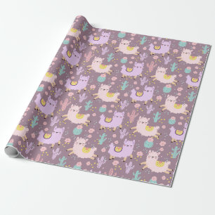 Papier Cadeau Llamas