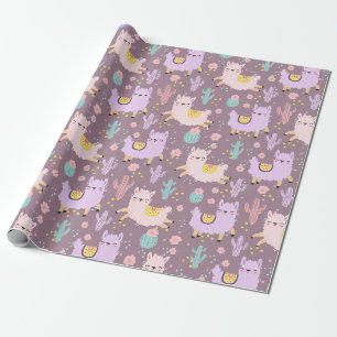 Papier Cadeau Llamas