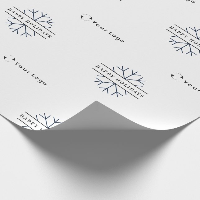 Papier Cadeau Logo d'affaires White Christmas Snowflake Lp (Coin)