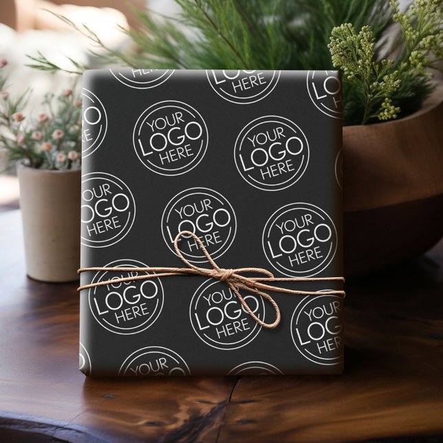 Papier Cadeau Logo de base pour les entreprises de bureau avec c (Custom Wrapping Paper with Your Logo - Add Your Logo for a fun personalized gift paper!)
