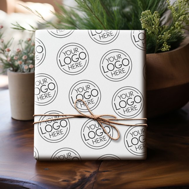 Papier Cadeau Logo de base pour les entreprises de bureau avec c (Custom Wrapping Paper with Your Logo - Add Your Logo for a fun personalized gift paper!)