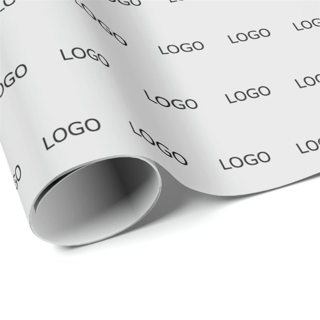 Papier Cadeau Logo d'entreprise modèle - Lignes décalées (Coin rond)