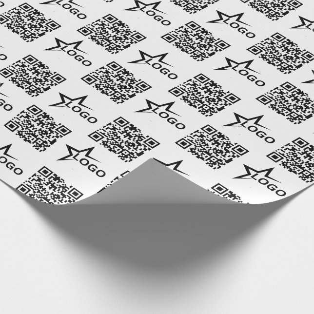 Papier Cadeau Logo d'entreprise personnalisé et code QR (Coin)