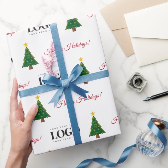 Papier Cadeau Logo d'entreprise personnalisé et Joyeux Jours fér (Cadeaux)