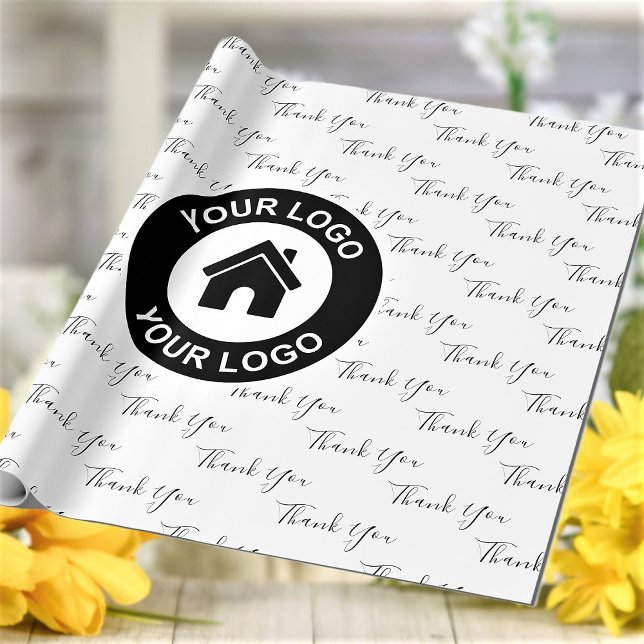 Papier Cadeau Logo d'entreprise personnalisé Merci (Créateur téléchargé)
