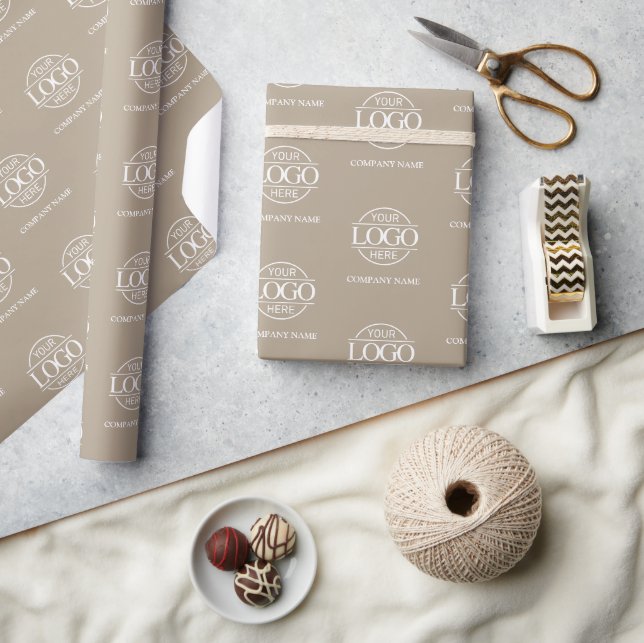 Papier Cadeau Logo d'entreprise personnalisé Nom de l'entreprise (Artisanat)
