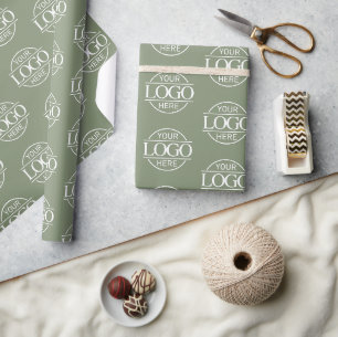 Papier Cadeau Logo d'entreprise personnalisé promotion verte