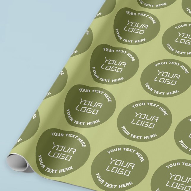 Papier Cadeau Logo ou conception téléchargé et texte modifiable  (Créateur téléchargé)