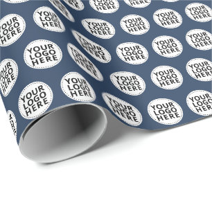 Papier Cadeau Logo répétitif Navy