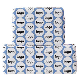 Papier Cadeau Logo simple Motif professionnel bleu