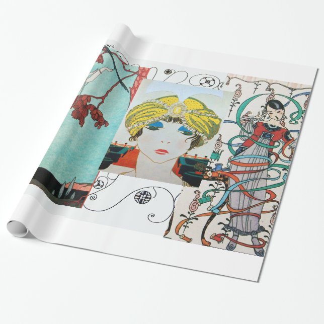 PAPIER CADEAU L'OISEAU VOLONTAIRE, LE COSTUME ART DÉCO BEAUTY (Déroulé)