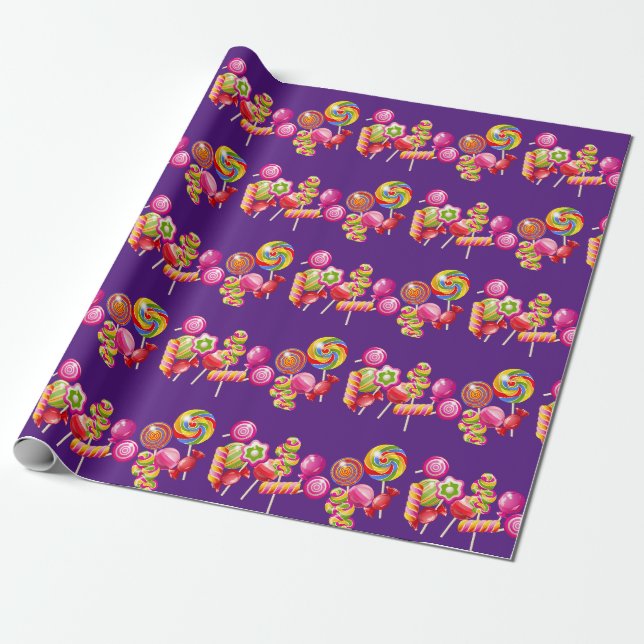 Papier Cadeau Lollipop Candy (Déroulé)