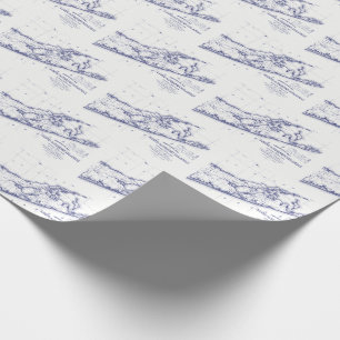 Papier Cadeau Long Island The Hamptons Map VC 2